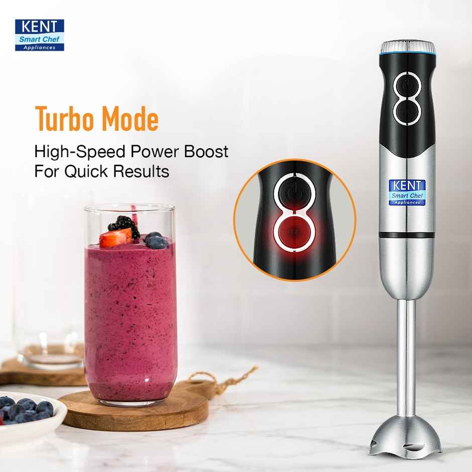 Kent Ss Hand Blender 450W | Variable Speed Control | Turbo Switch For Fast Blending ,- Silver