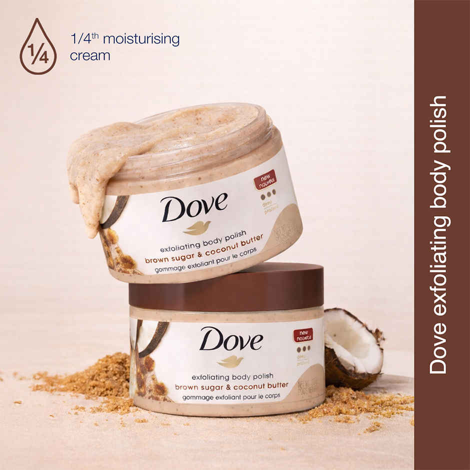 Dove Body Polish | Brown Sugar & Coconut Butter | For Dry Skin | Get Rejuvenated Skin