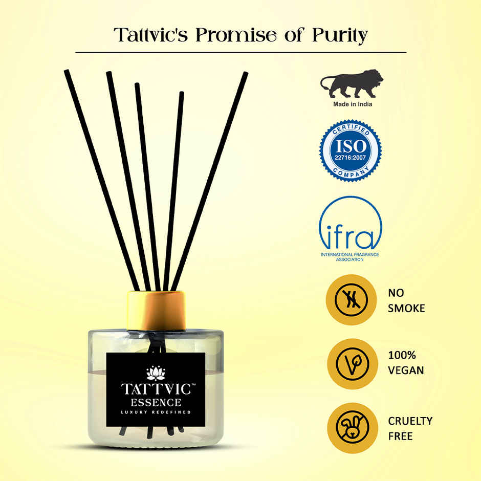 Tattvic Essence Luxury Reed Diffuser Set | Jasmine - 60 ml