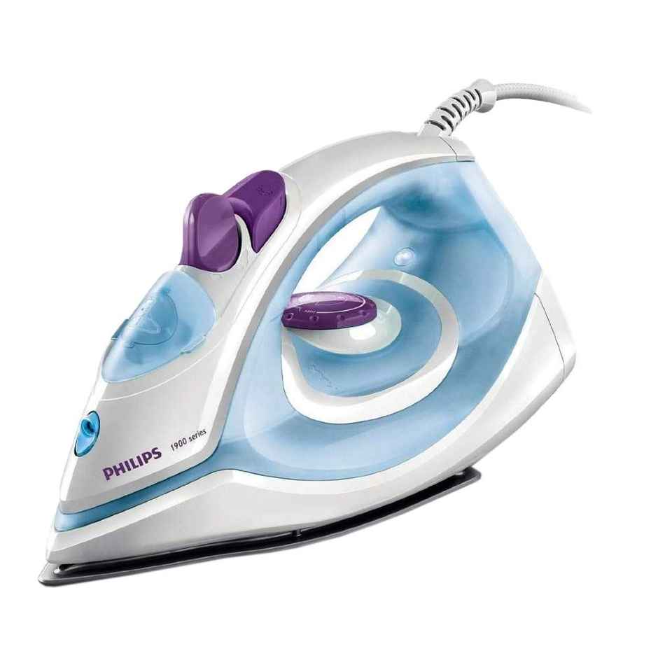Philips GC1905/21 Steam Iron , 1300 W Quick heat-up, non-stick soleplate, Powerful 17gm/min steam output - Blue