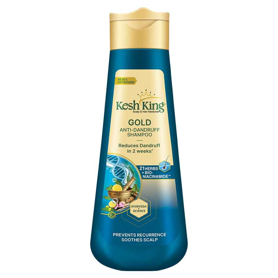 Kesh King Gold Anti-Dandruff Shampoo with 21 Herbs for Men & Women