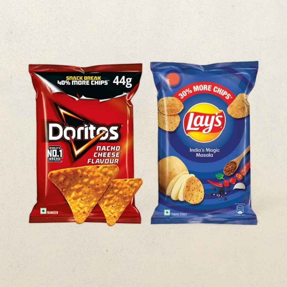 Doritos Cheese Nachos & Lay's India's Magic Masala Chips Combo