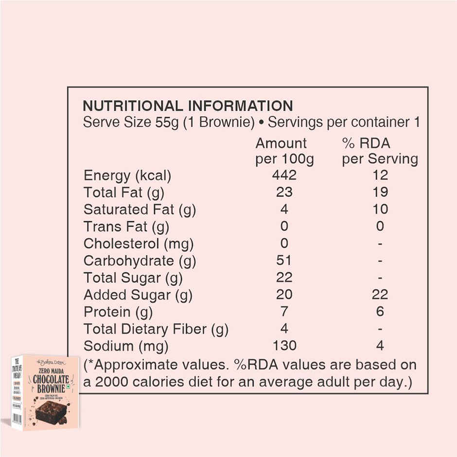 The Baker'S Dozen Zero Maida Donut Cake | Soft & Indulgent (42g) & The Baker'S Dozen Zero Maida Chocolate Brownie | Bakery Delight (55g) & The Baker'S Dozen Choco Chip Muffin | Soft & Chocolatey (45g) Combo