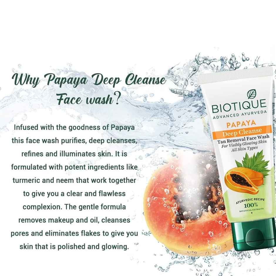 Biotique Papaya Deep Cleanse Face Wash