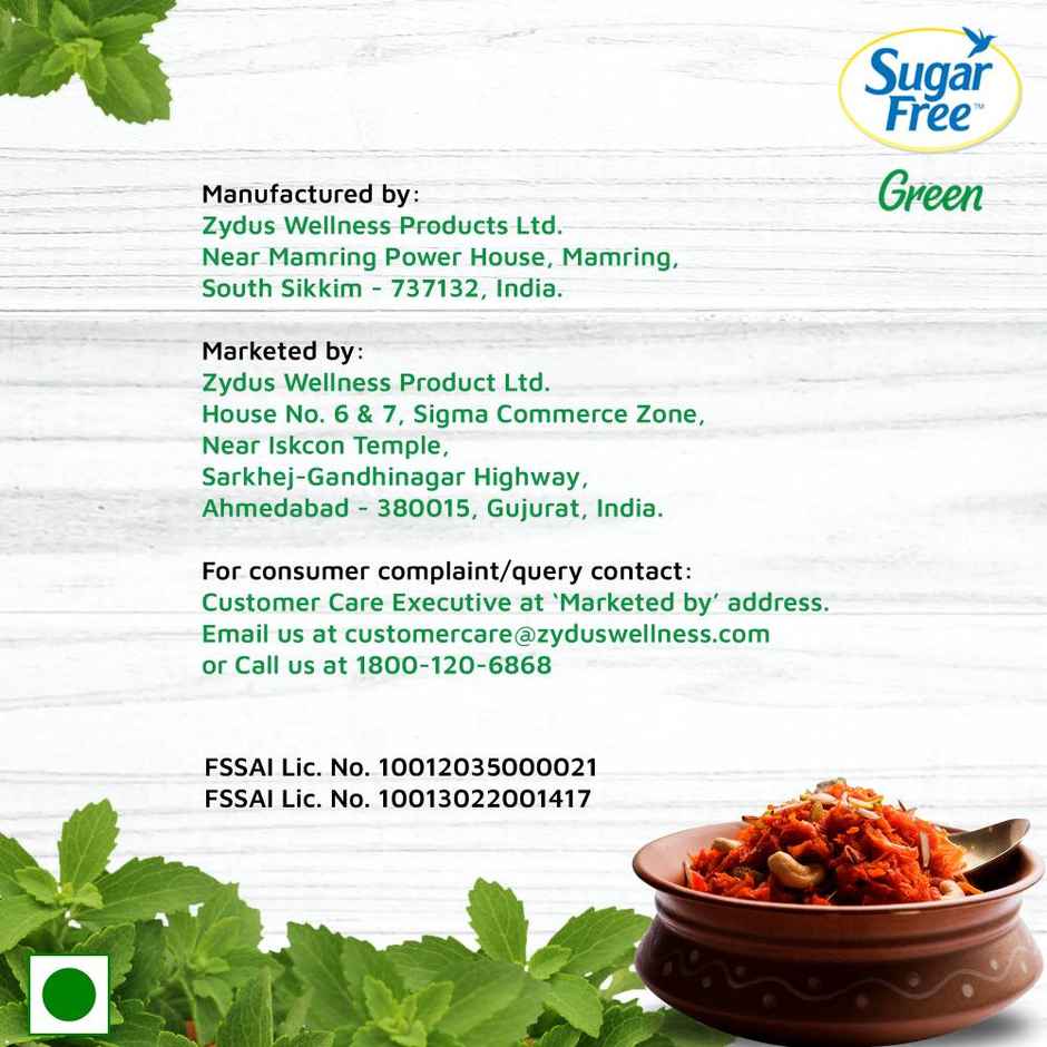 Sugarfree Green Truly Natural Made From Stevia Pouch