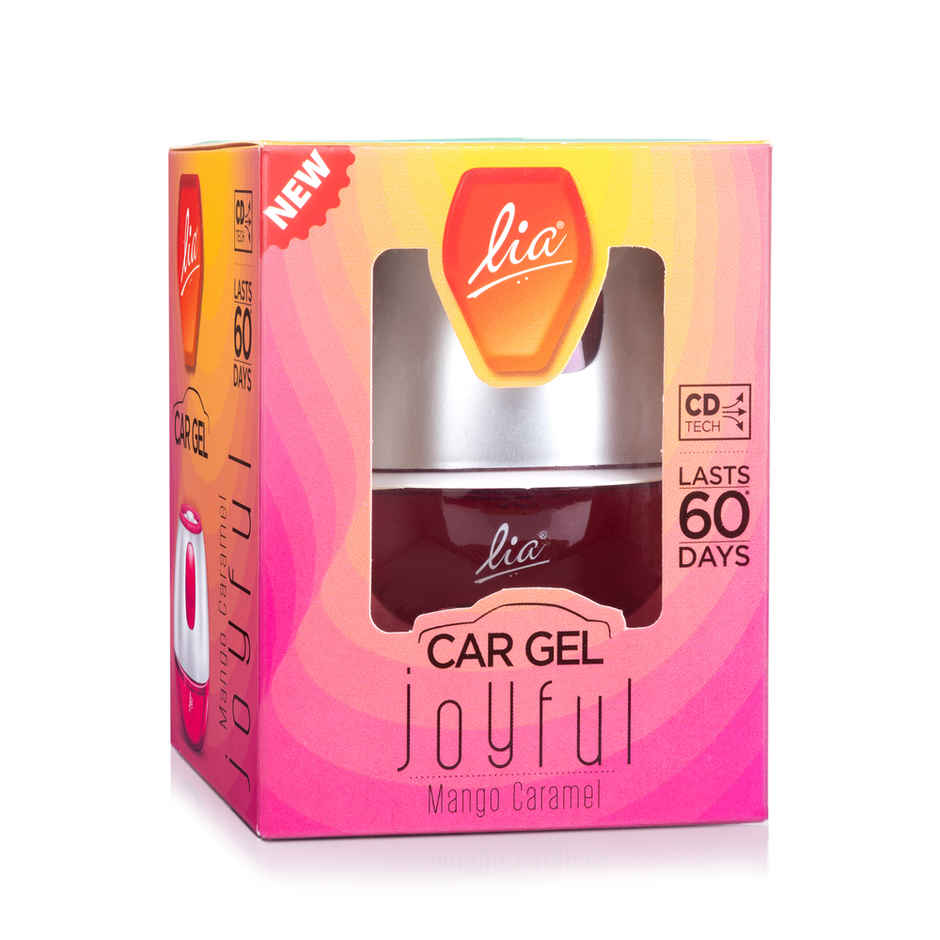 Lia Mango Caramel Car Gel | Long Lasting Air Freshener for Car | From House of Cycle