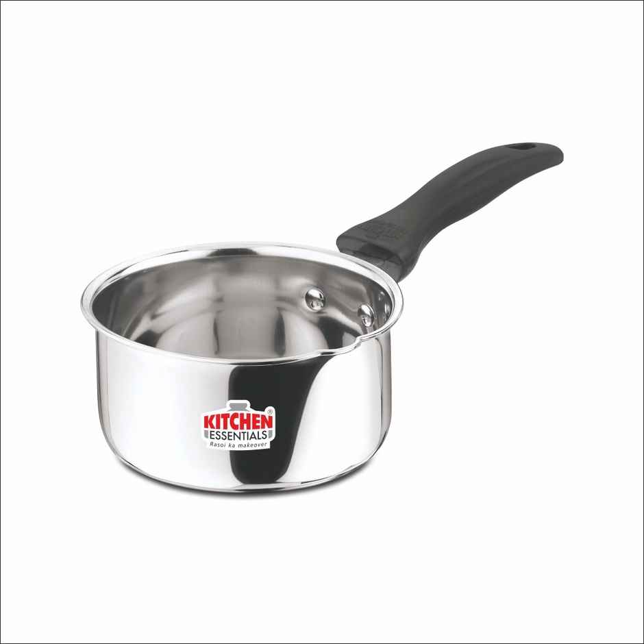 Kitchen Essentials Flat Bottom Premium Quality Sauce Pan 12, Diameter 19 Cm, Capacity 2000 ml
