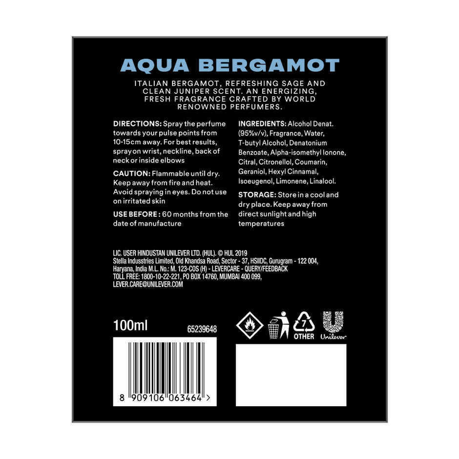 Axe Premium Luxury Perfumes | Aqua Bergamot 12 hours long lasting Fragrance