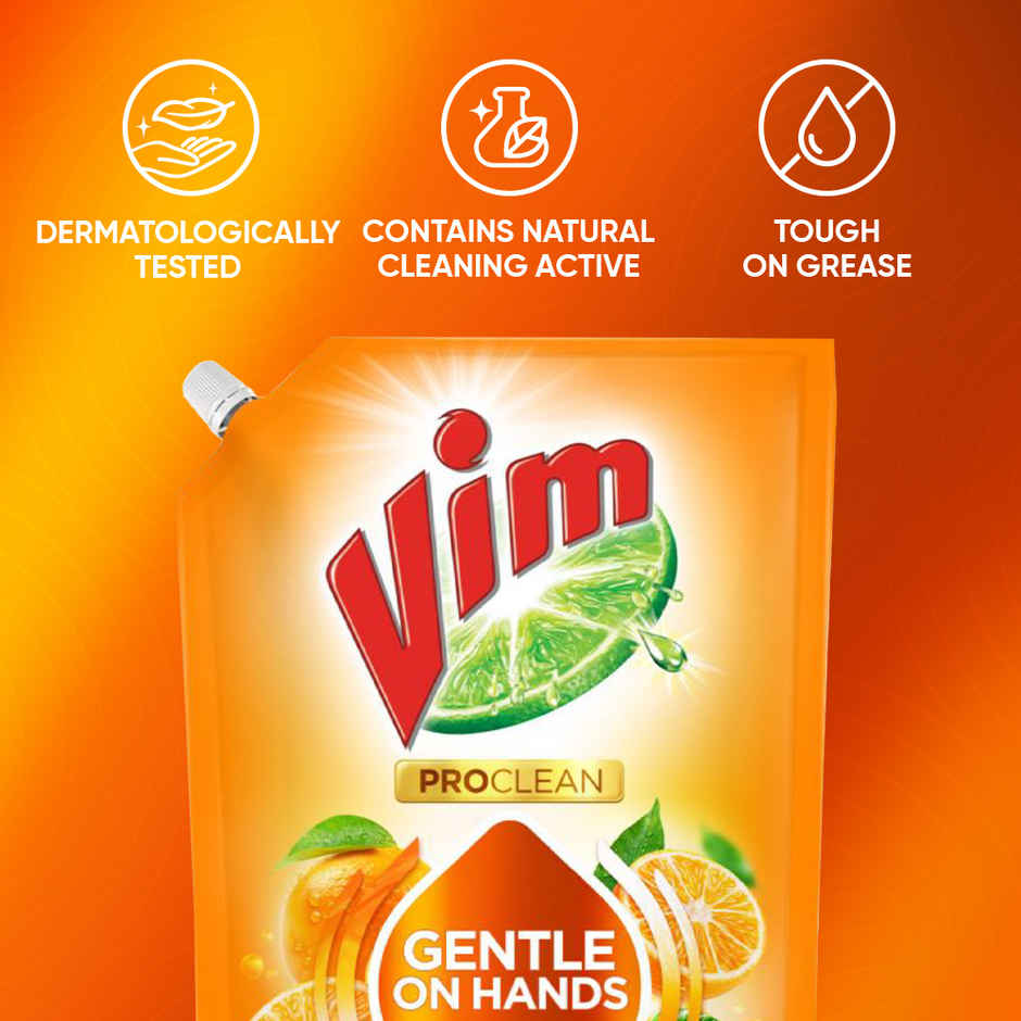 Vim Proclean Tangerine Dishwash Liquid