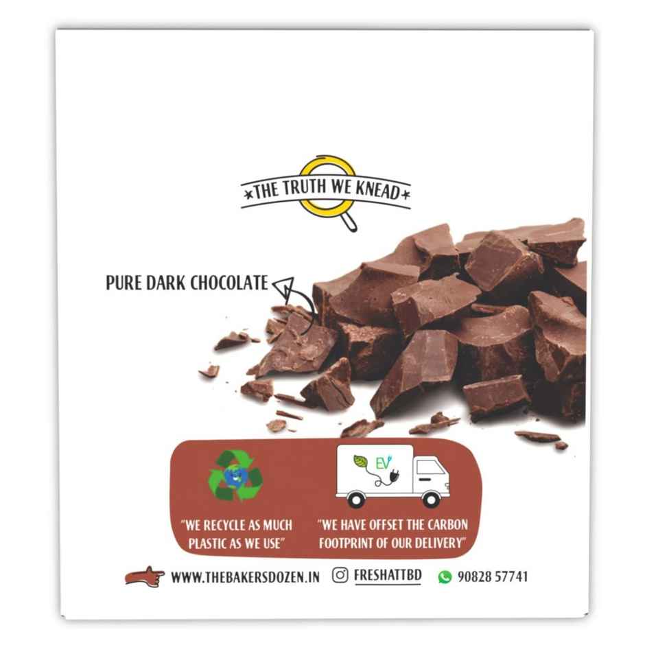 The Baker'S Dozen Dark Chocolate Flavoured Biscuits Cookies | Artificial Flavour-Free (100g) & The Baker'S Dozen Zero Maida Elaichi Rusk (80g) Combo