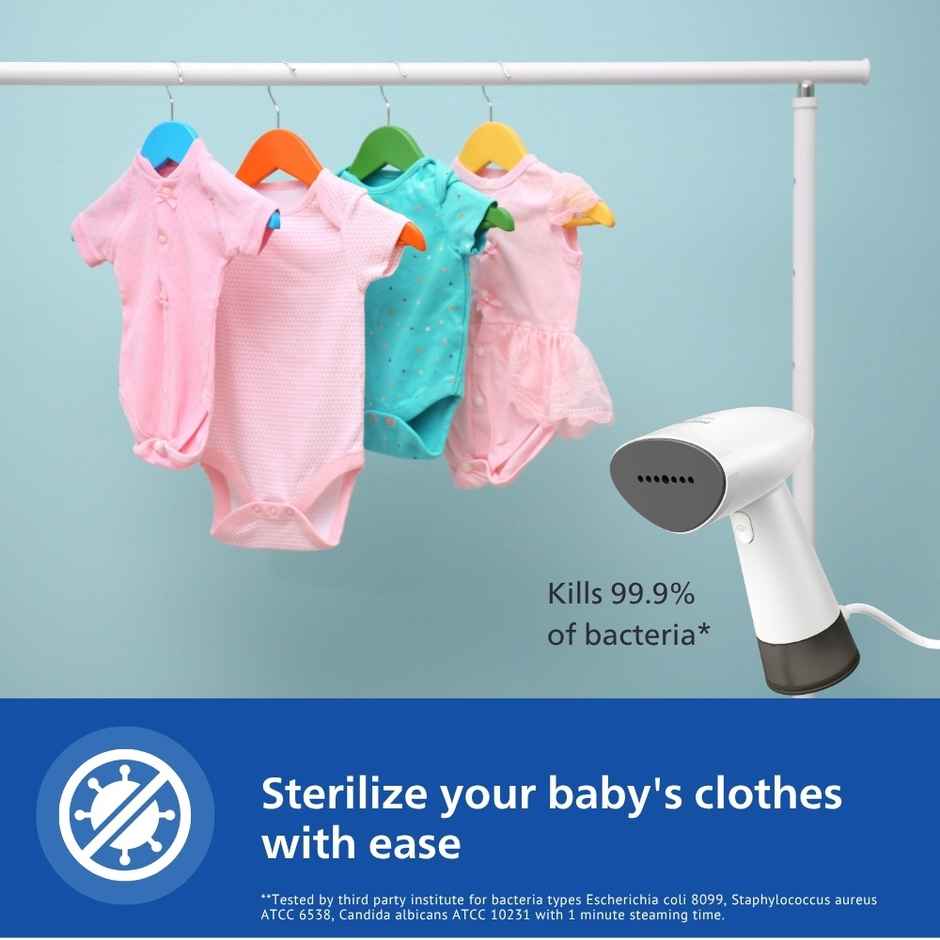 Philips Handheld Garment Steamer Sth1010/10 - Compact, Convenient Vertical Steaming, 900 Watt