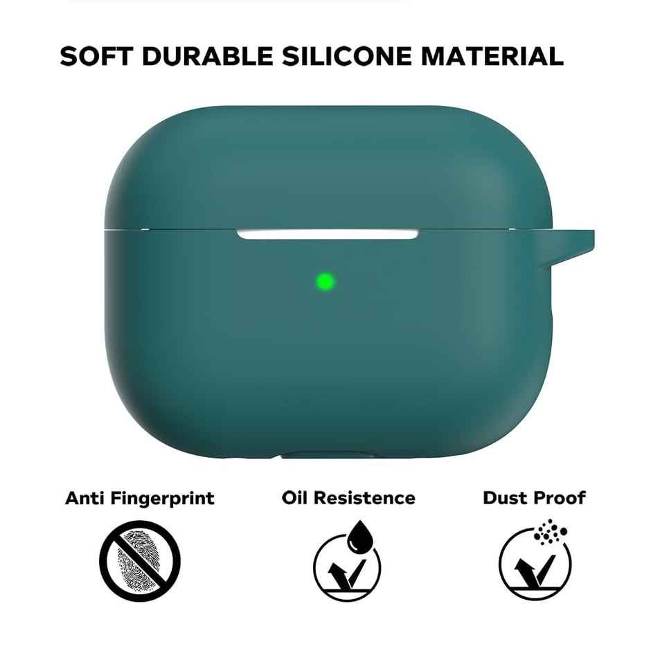 Sounce Earphone Case Cover for AirPods Pro 2 2022 Silicone Shock-Absorbing Protective Case | Green