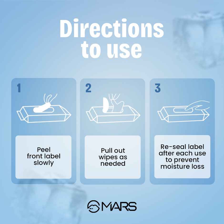 MARS Cosmetics Refreshing Wet Wipes For Face Wipes Ice | 25 Pulls Per Pack