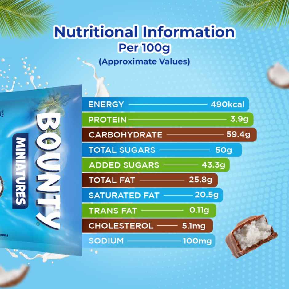 Bounty 100g, Twix Cookie 130g & Mars Caramel 180g Minis Chocolate Combo Pack