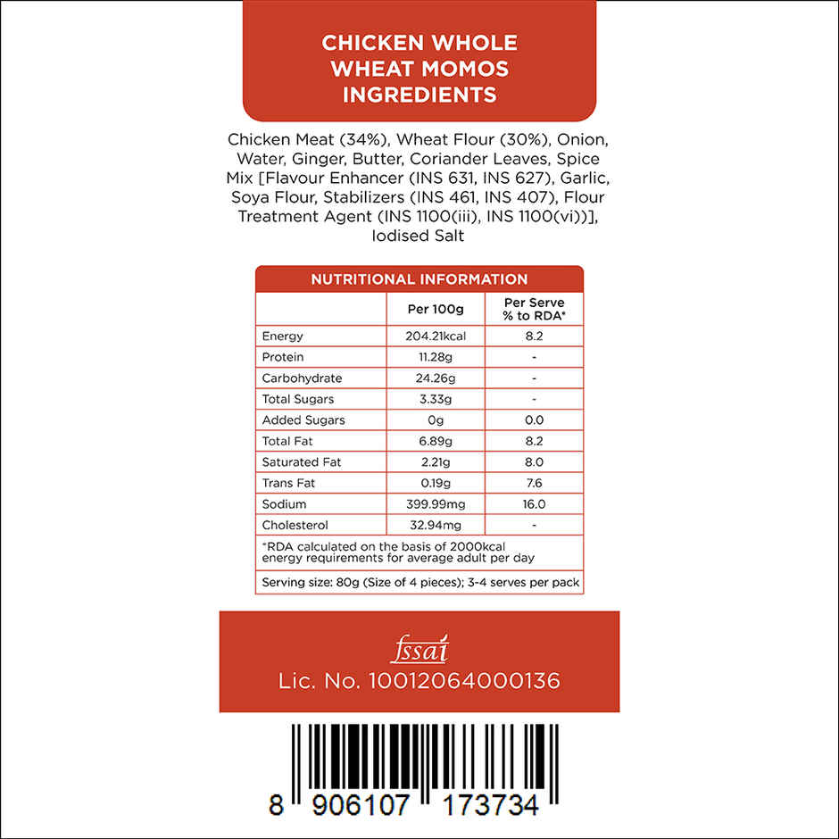 Prasuma Whole Wheat Momos | Chicken