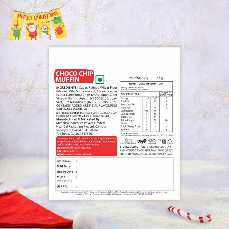 The Baker'S Dozen Choco Chip Muffin Combo 