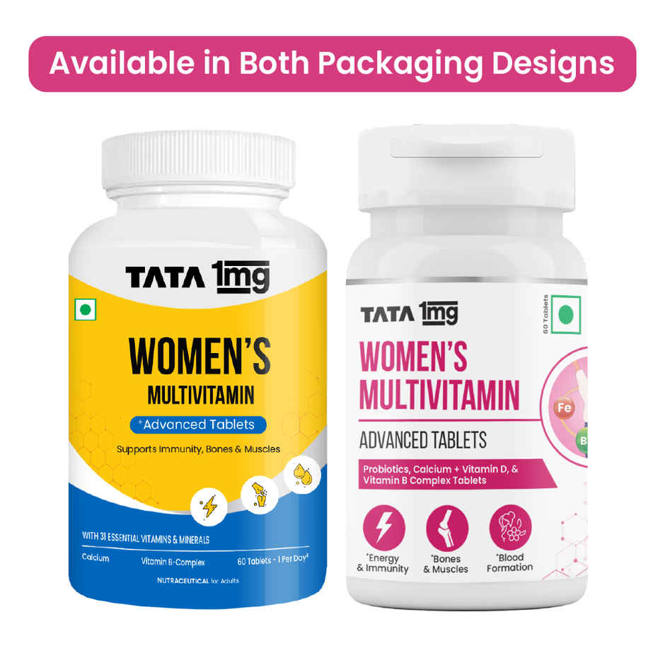 Tata 1mg Women'S Multivitamin VEG Tablet Pack Of 60 Tablets