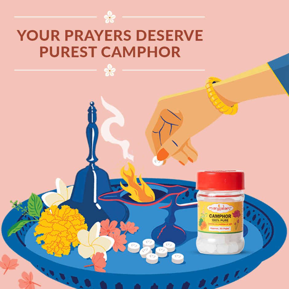 Mangalam Pure Camphor Tablet | Small Round
