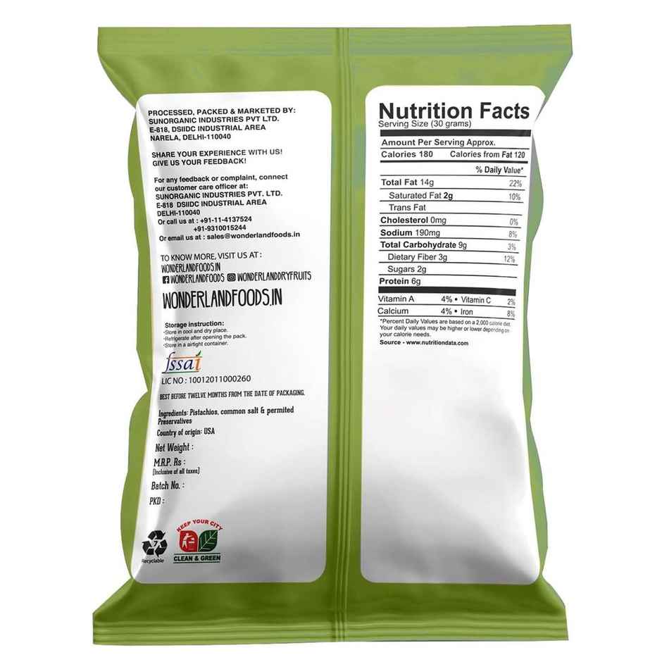 Wonderland Foods California Pistachios