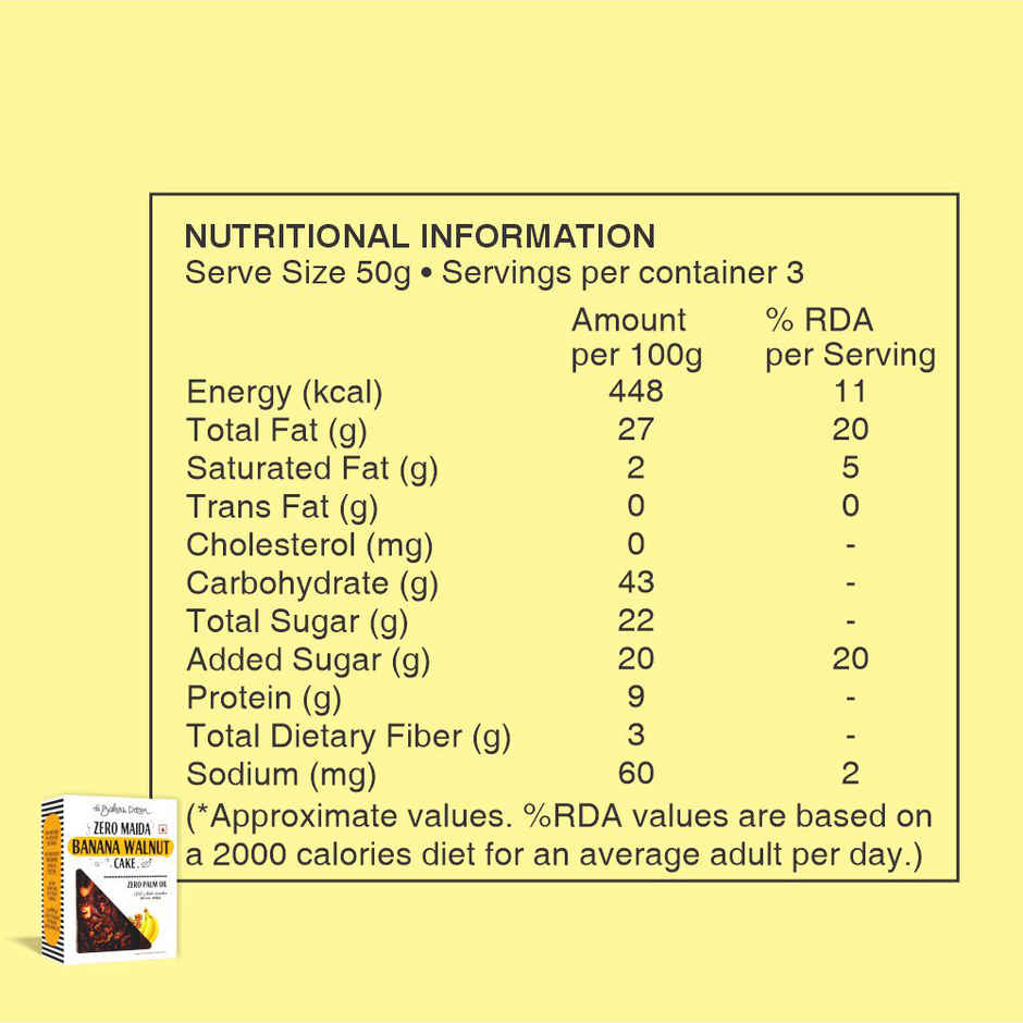 Banana Walnut Cake(150gms) & Butter Garlic Toast(90gms) Combo