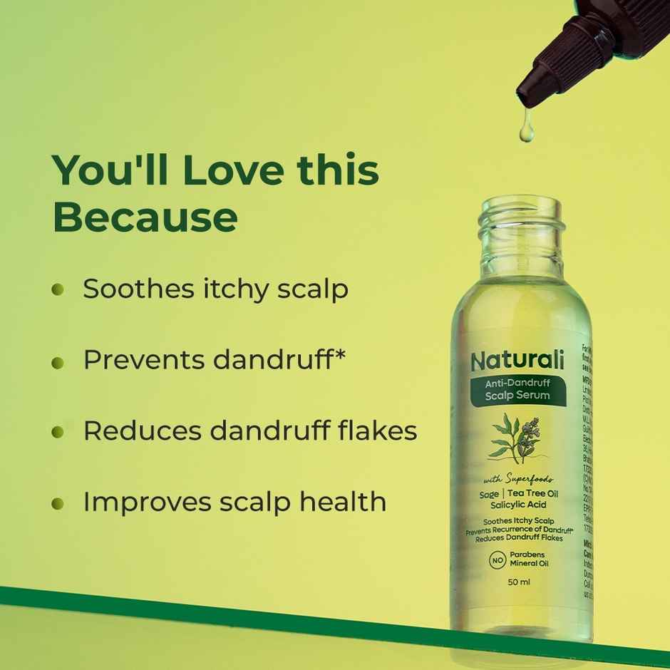 Naturali Anti-Dandruff Scalp Serum Sage Tea Tree Oil & Salicylic Acid