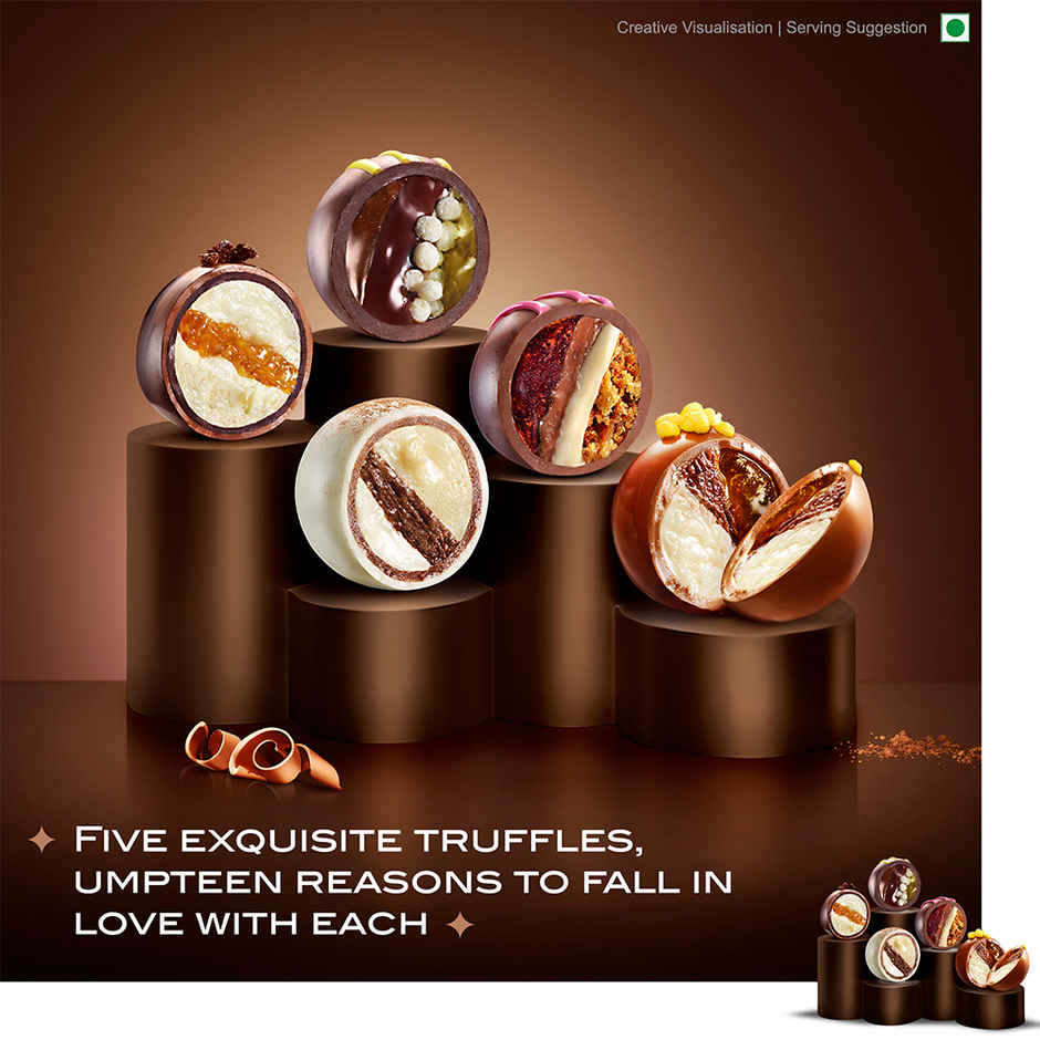 Blue Heaven Matte Love Long Lasting Hydrating Mini Lipsticks (130g) & Amul Rejoice Chocolate Gift Pack  (175g) & Fabelle Dessert Collection-5 Handcrafted Dessert Inspired Chocolate Truffles (66g) Combo