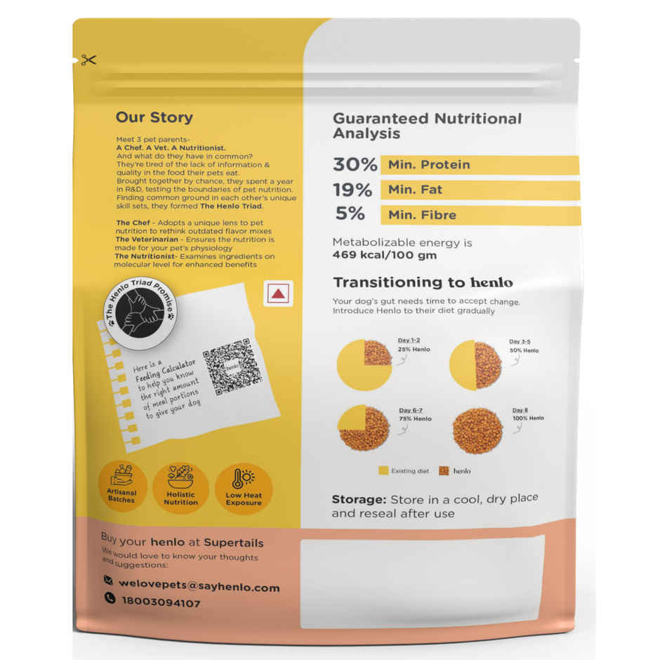 Henlo Chicken & Egg Baked Dry Dog Food for Adult Dogs & Puppies |Adult Dog Food |Pet |Puppy Food