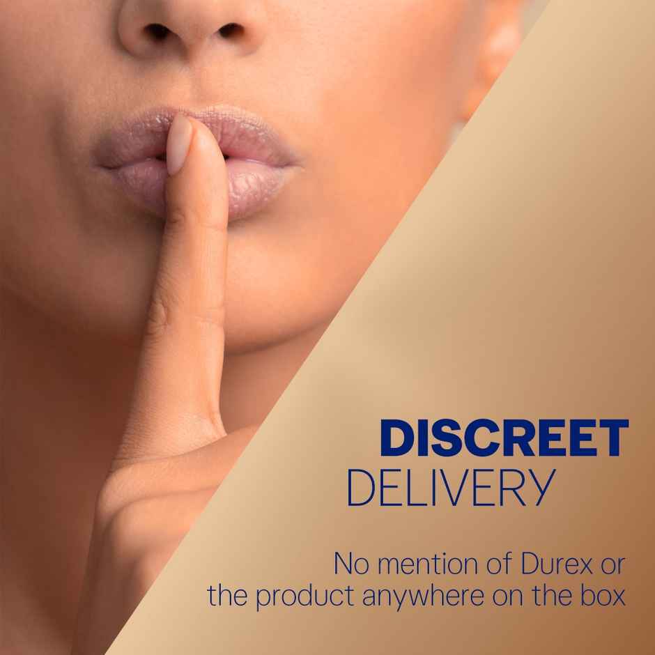 Durex Real Feel Condoms For Men For Real Skin On Skin Feeling Latex Free (3pc) & Durex Lube- Sensual- Water Based Lubricant (200ml) Combo