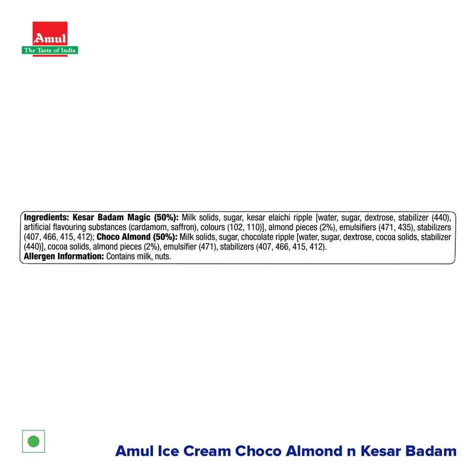 Amul Double Sundae Kesar Badam Icecream Ice Cream Tub