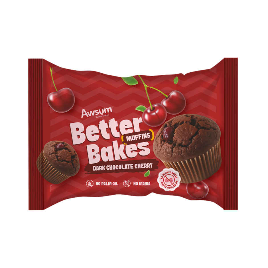 Awsum Better Bake Chocolate Cherry Muffin