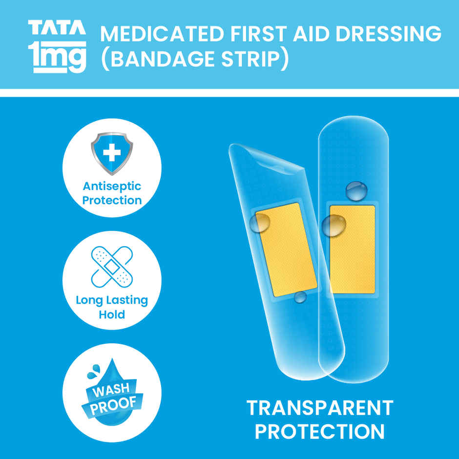 Tata 1Mg Medicated First Aid Dressing - Washproof Bandages