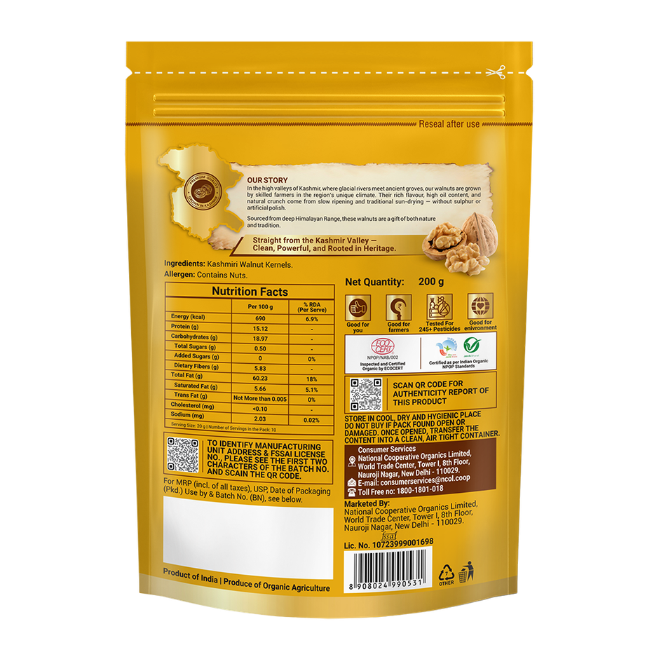 Bharat Organics Kashmiri Walnut Kernels