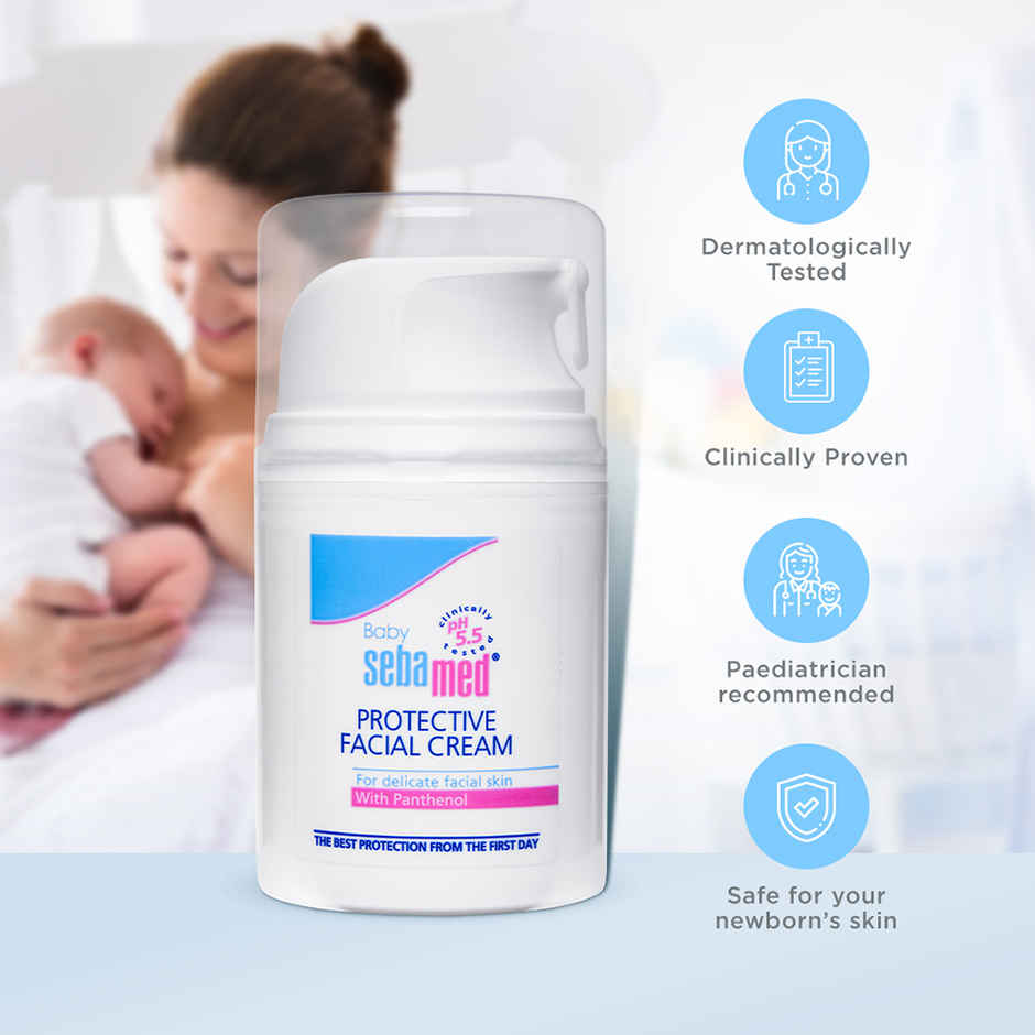 Baby Sebamed Protective Facial Cream | pH 5.5 | Baby Face Cream | Vitamin E for Soft Skin
