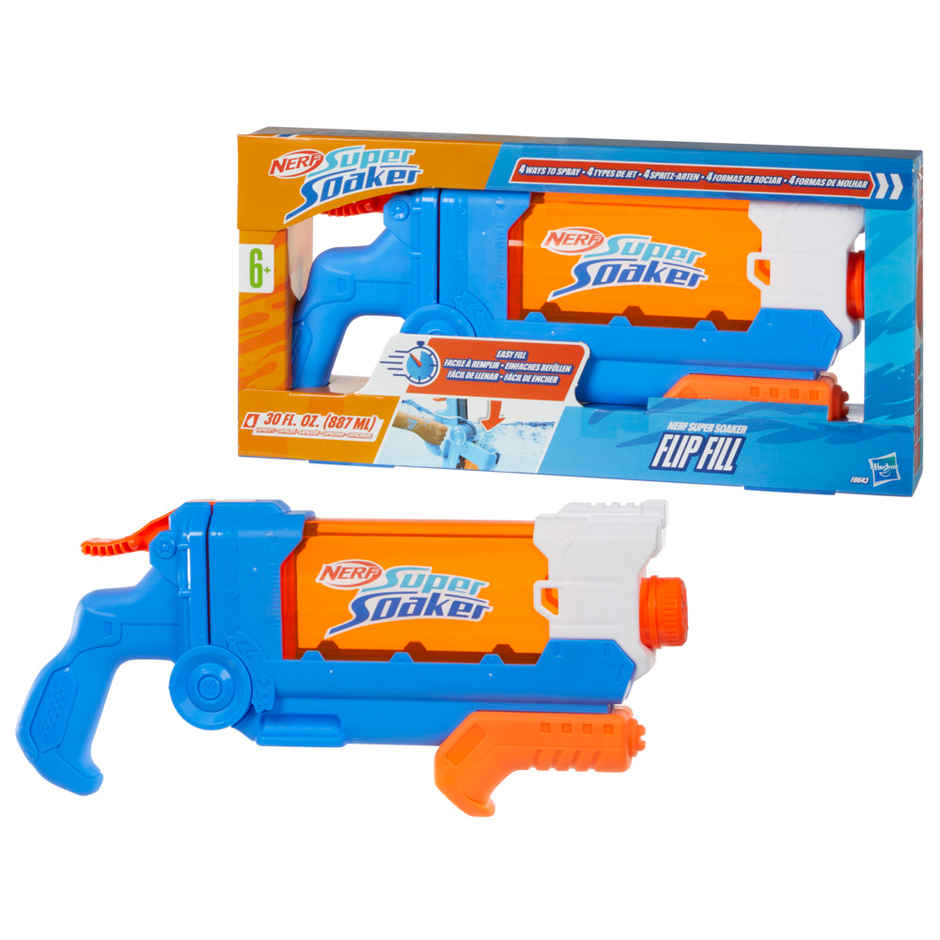Nerf Super Soaker Flip Fast Fill Water Blaster | 30 Fluid Ounce Tank | Water Toy | Toy Gun
