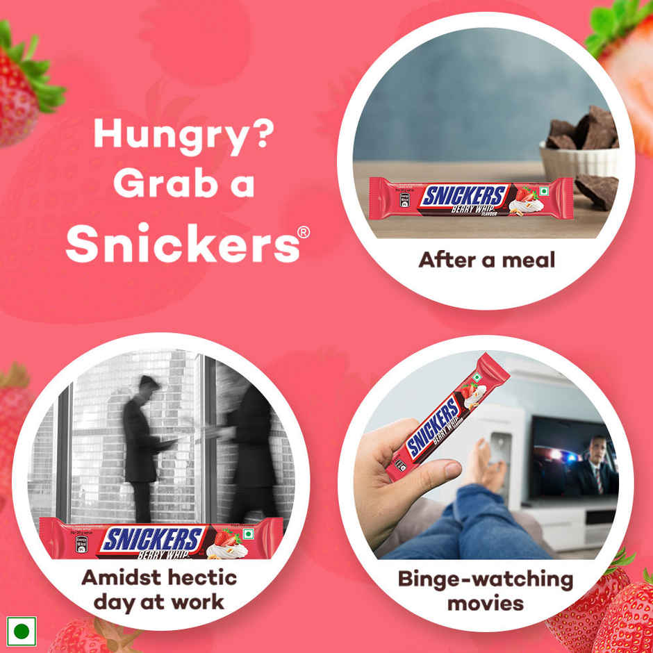 Snickers Berry Whip Creamy Peanut Chocolate Bar