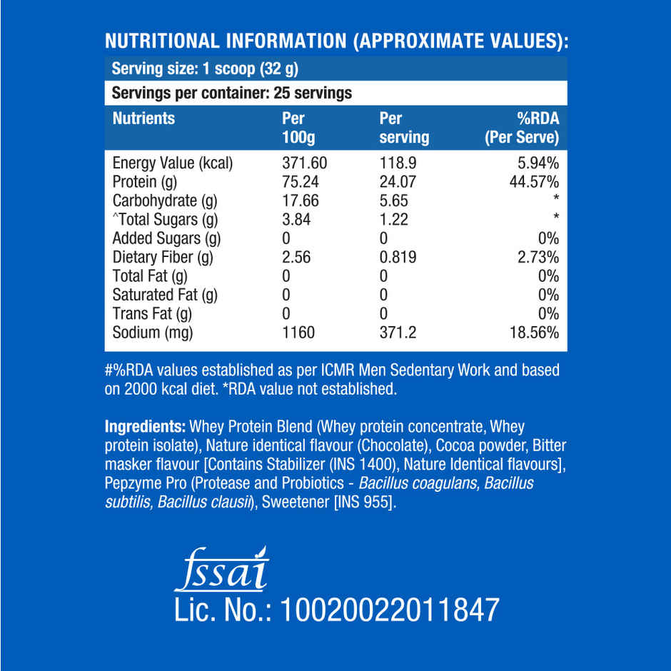 Fast&Up Whey Protein Essentials - European Chocolate Flavoured Clean Protein