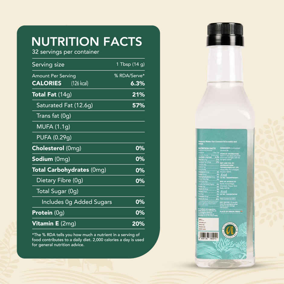 Anveshan Coconut Wood Cold Pressed Oil (Nariyal Oil)