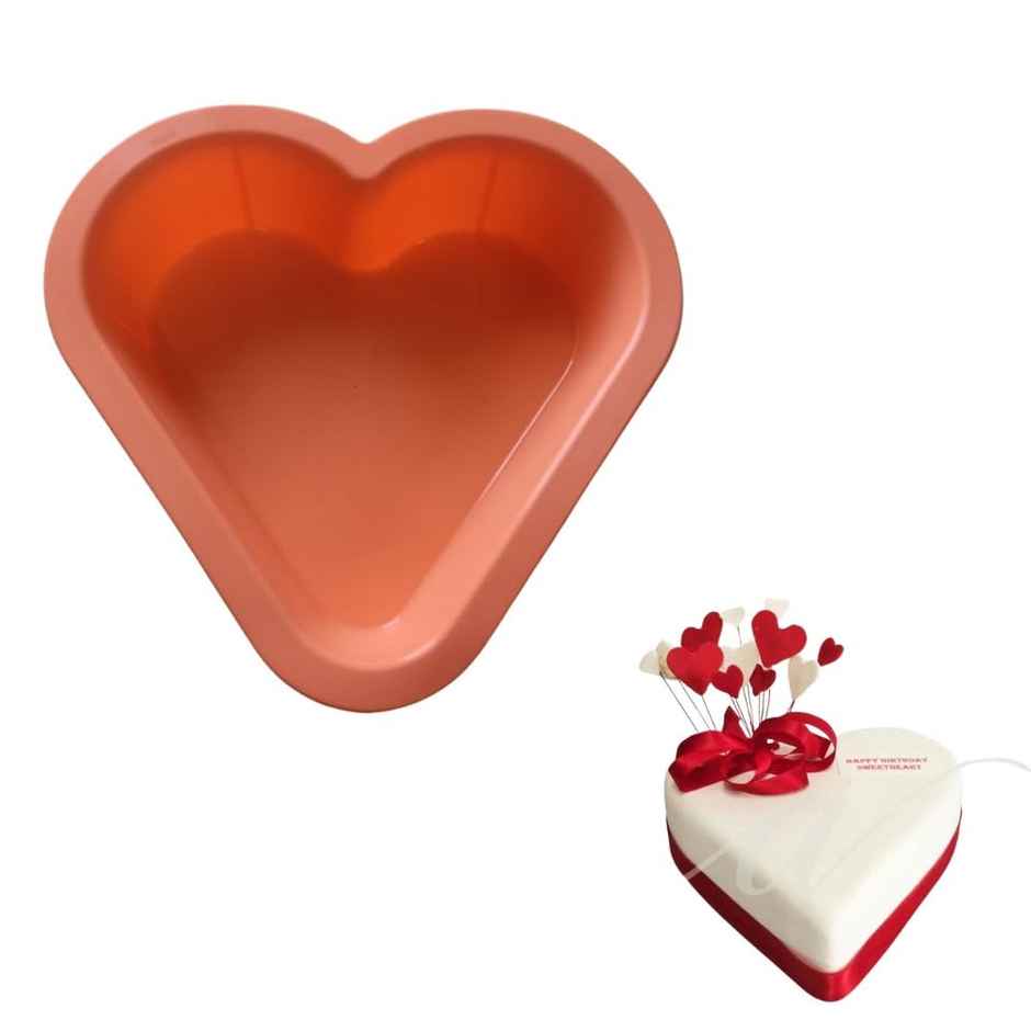 Capsicum Silicone Round, Square & Heart Shape Cake MouldSize 6 inch (Multi Color)