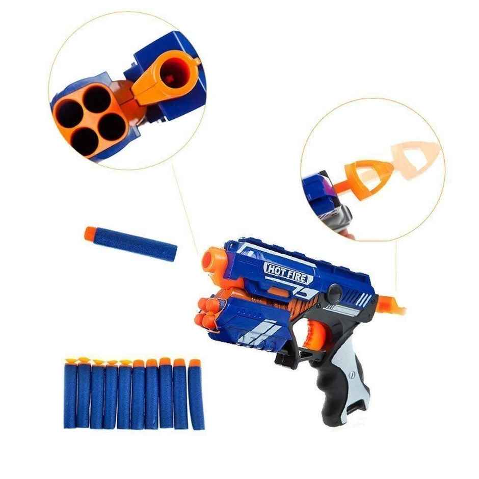 Toyshine Long-Range Foam Blaster Gun Toy with 10 Bullets | Safe & Multicolor Fun | Toy Gun