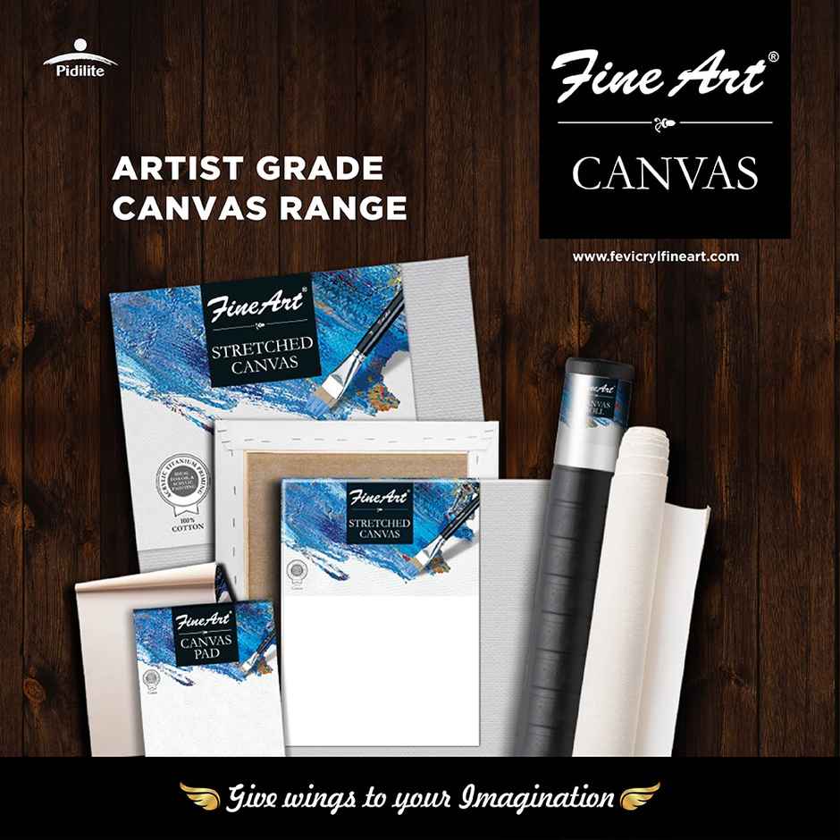 Fevicryl Fine Art Canvas Board 8 X 10, 100% Cotton Fine Grain, For Watercolor, Acrylic & Oil Paint