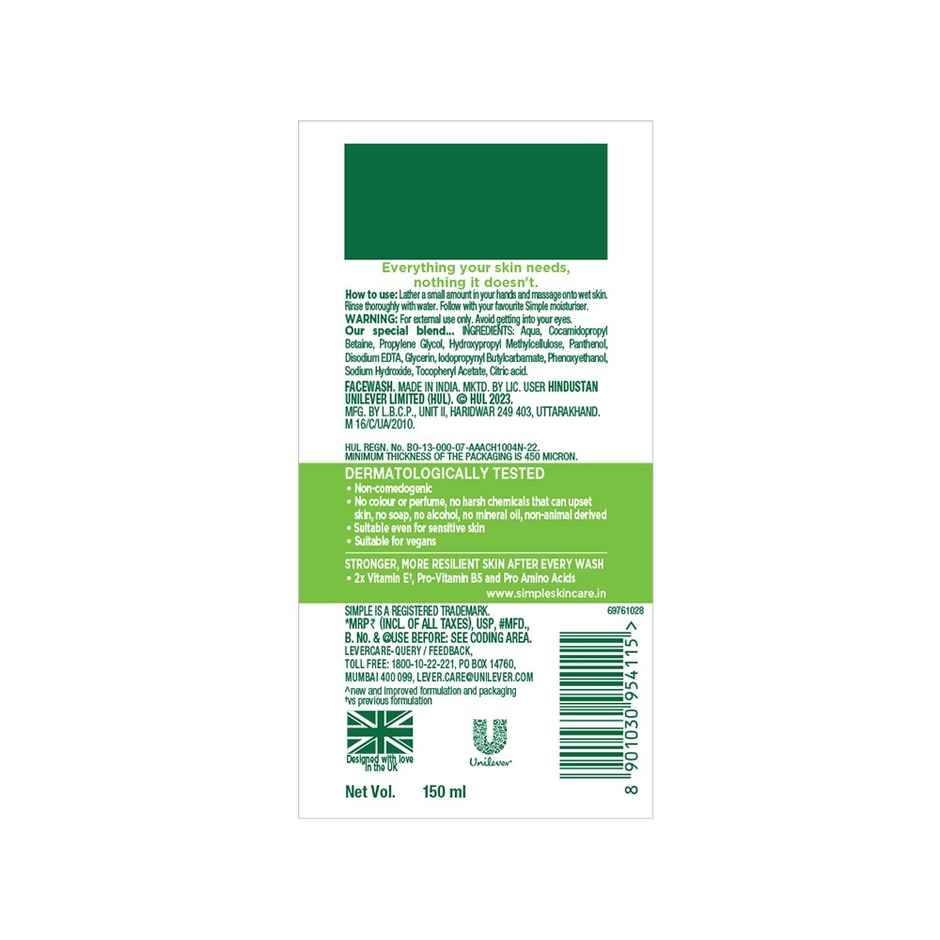 Simple Kind To Skin Refreshing Facial Wash