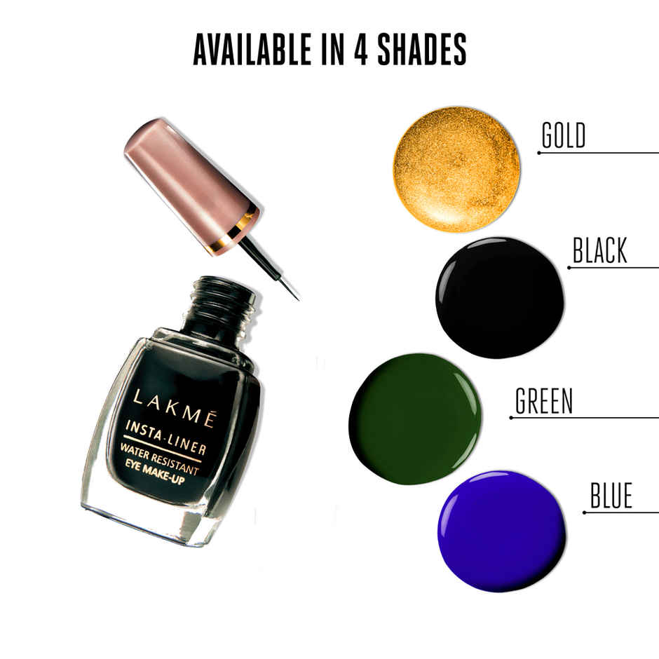 Lakme Ultimate Glam Eye Liner, Semi Matte, Black