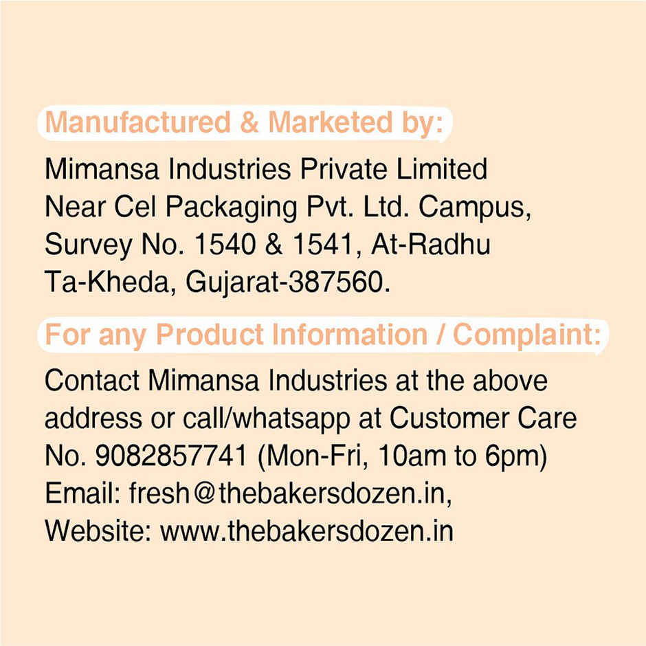 The Baker'S Dozen Wholewheat Banana Walnut Cake (150g) & The Baker'S Dozen Nankhatai Premium Butter Flavoured Pure Ghee Biscuits Cookies | Palm Oil-Free (105g) Combo