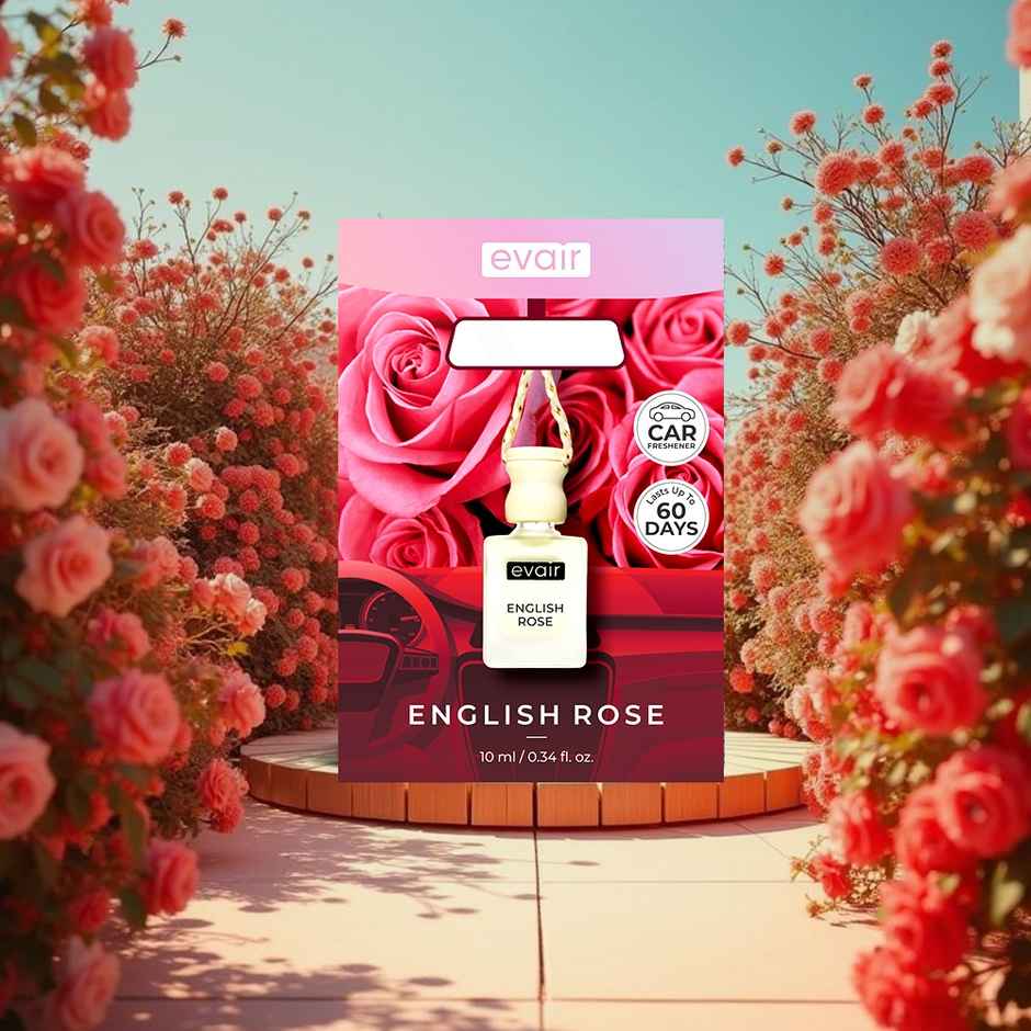 Evair English Rose Hanging Car Air Freshener - 10 ml