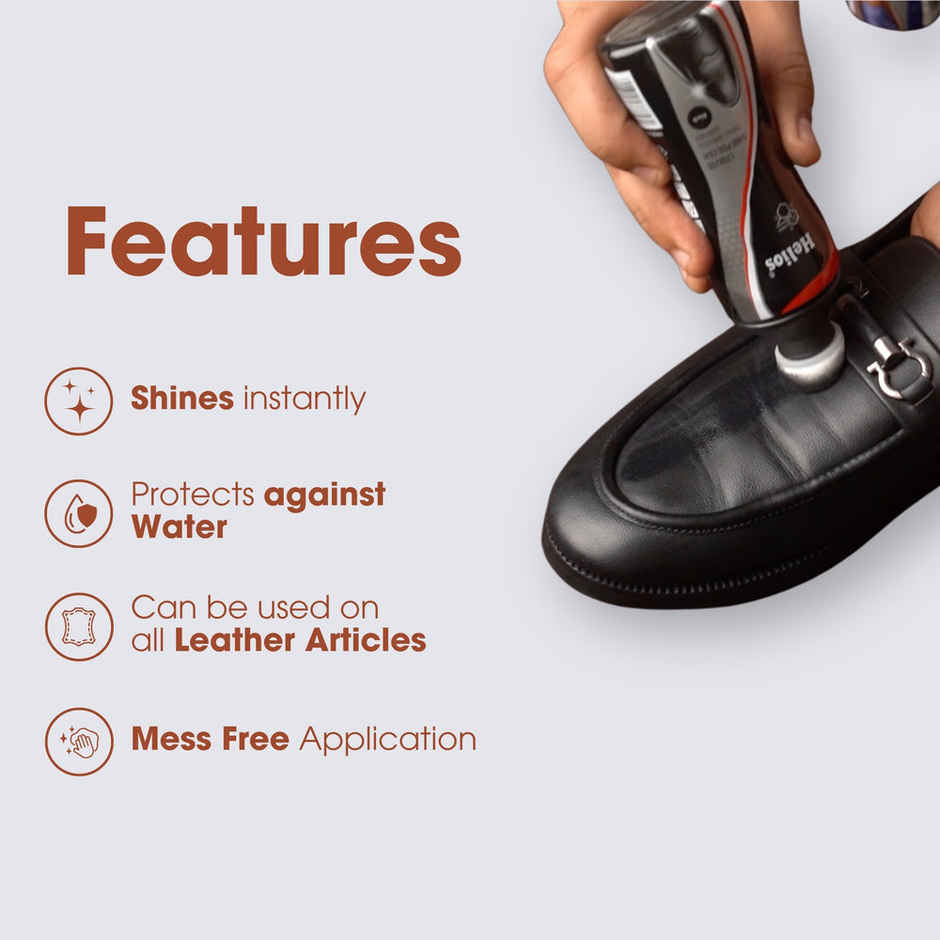 Helios Black Liquid Shoe Polish
