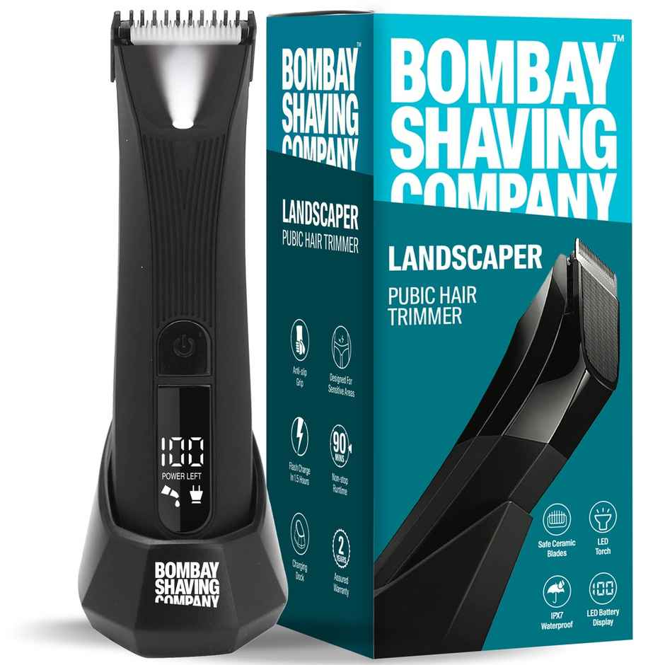 Bombay Shaving Company Intimate Body Groomer for Men | with LED light | Type C Trimmer