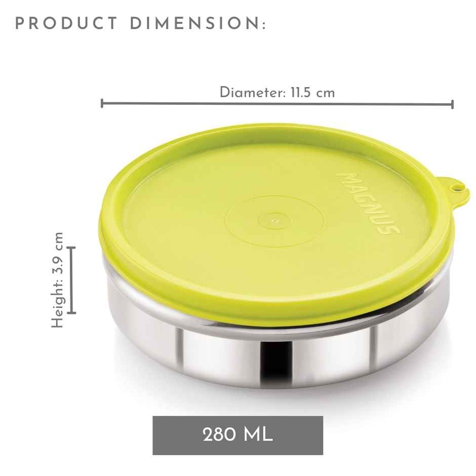 Magnus Stainless Steel Easy Lock Container - 280 ml - Assorted