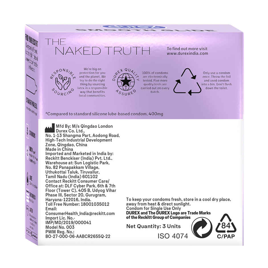 Durex Naturals Smooth Glide Condoms
