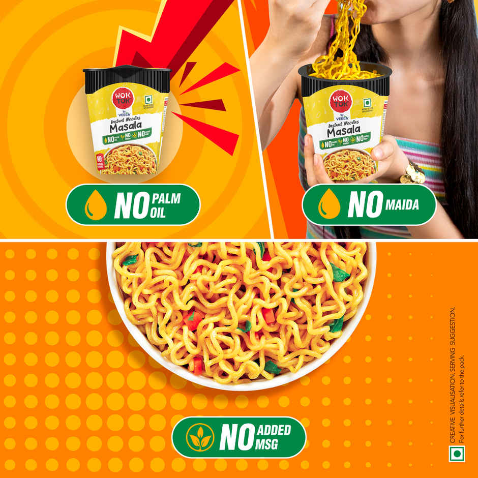 Wok Tok by Veeba Instant Cup Noodles Masala