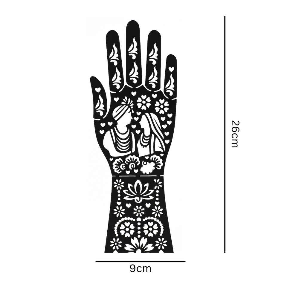 Mehendi Stencil | Floral Pattern | Se7en